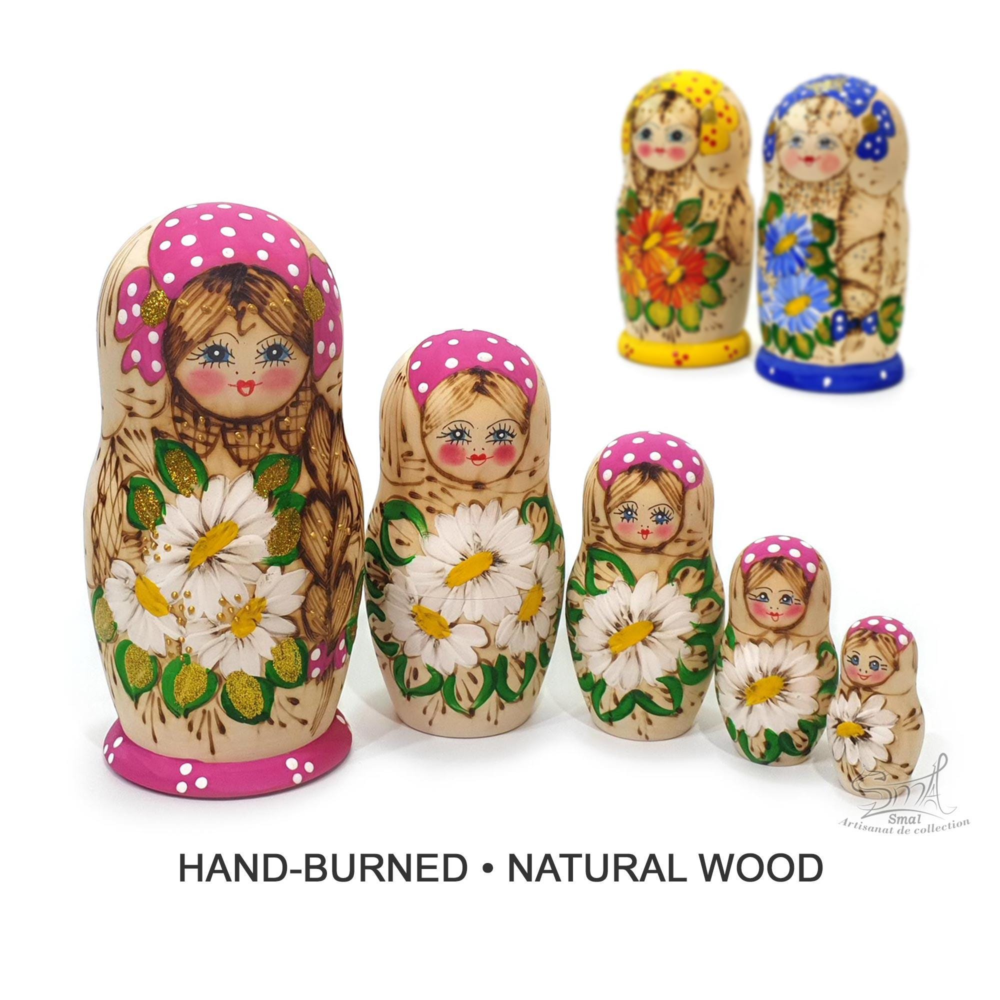 Muñecas De Madera Para Anidar, 5 Unidades, Hechas A Mano, Ex | Envío gratis Muñecas De Madera Para Anidar, 5 Unidades, Hechas A Mano, Ex | Envío gratis