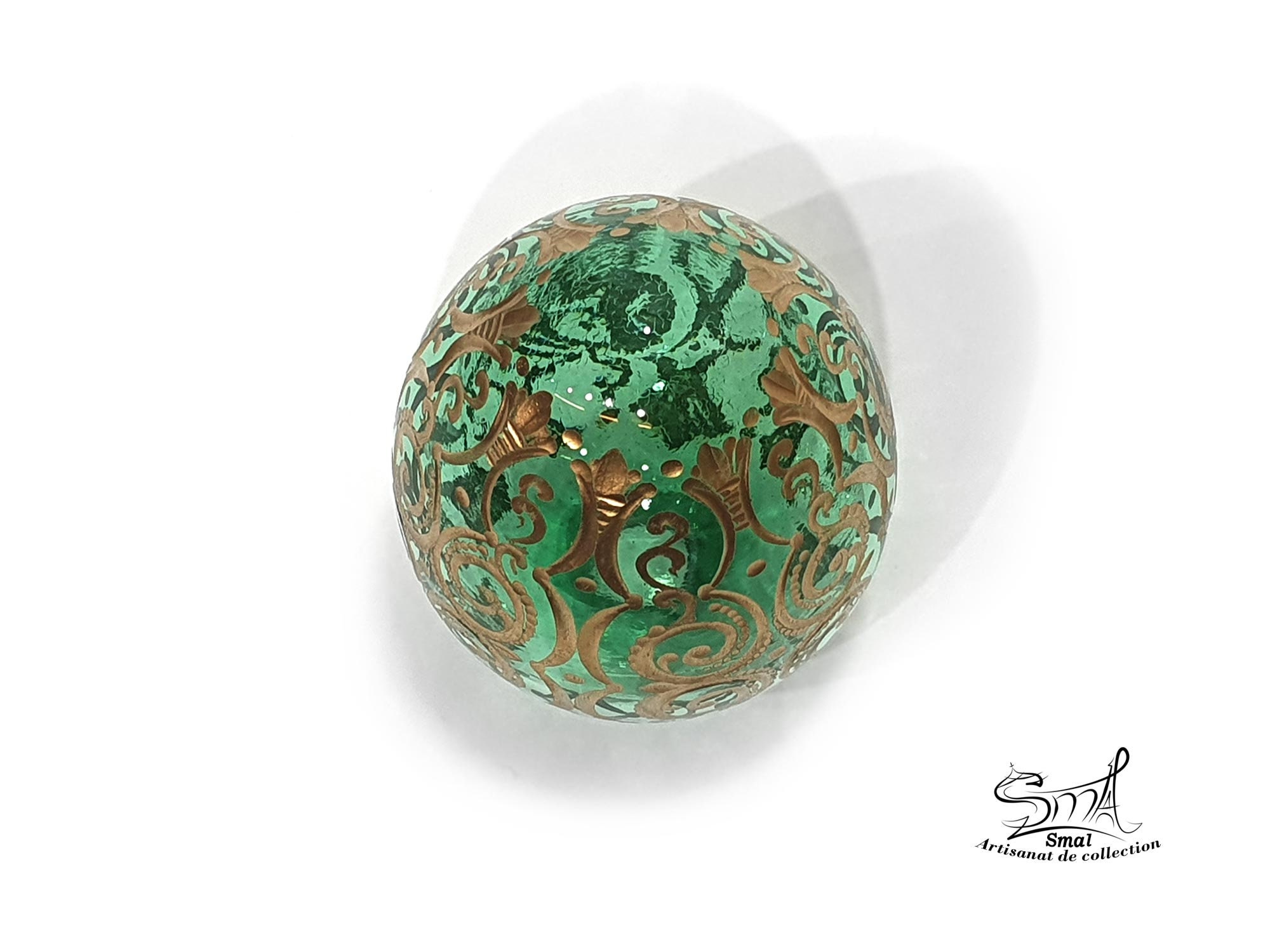 Glass Egg Faberger Style Crystal Saint Petersburg Russia. Russian