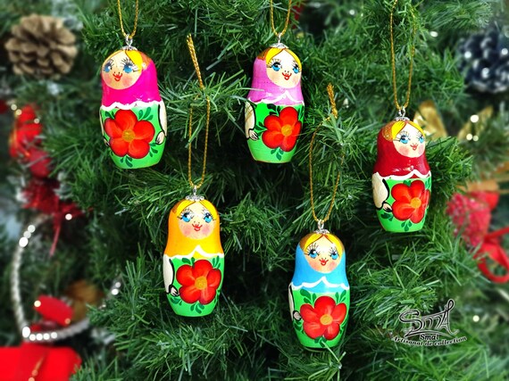 🎅 Muñeca Matrioska De Papá Noel | Adorno Navideño Ruso De Madera | Regalo Original Para Estas Navidades