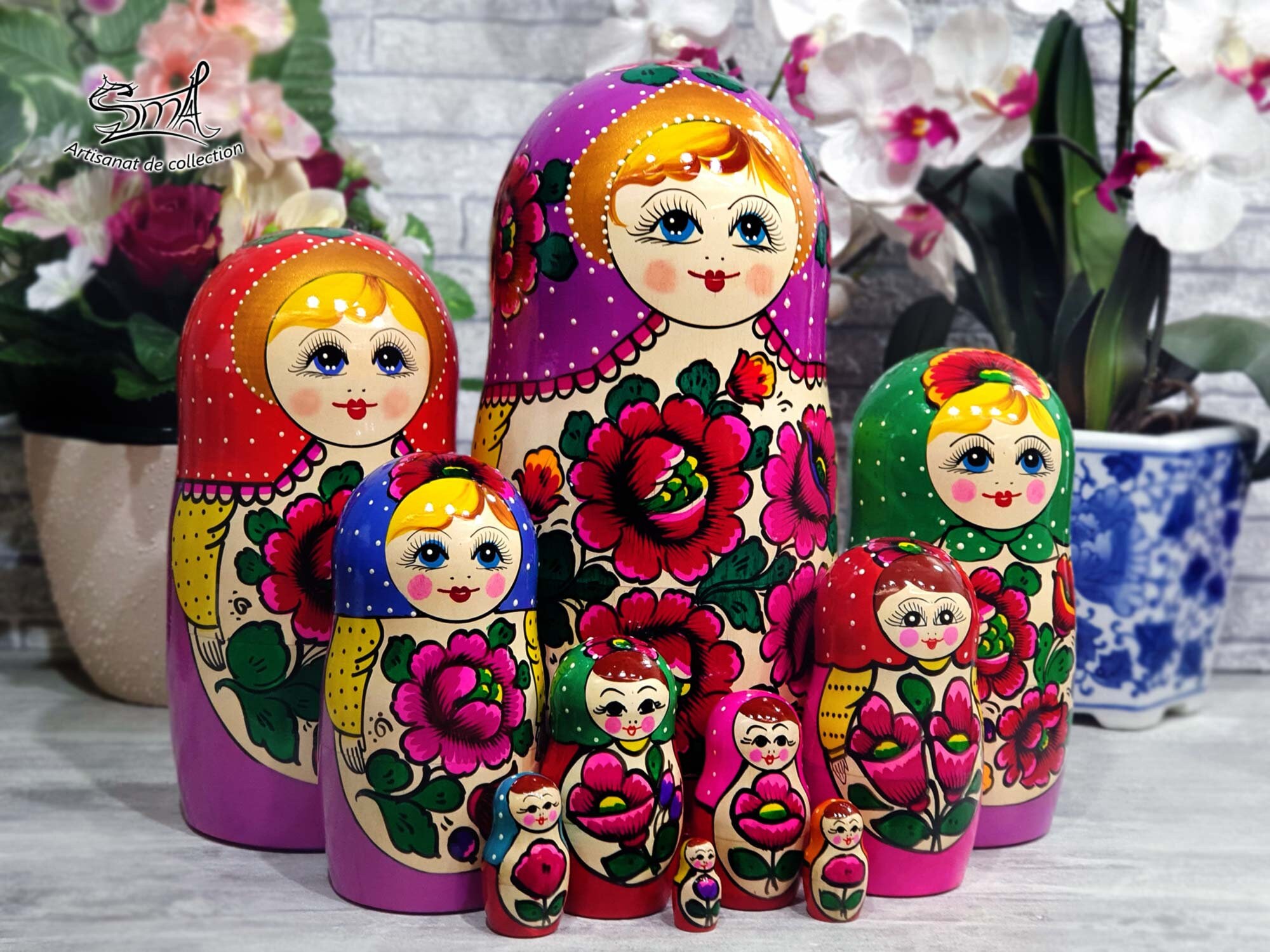 Matrioshka Russian Nesting Dolls Traditional Classic Polkhov