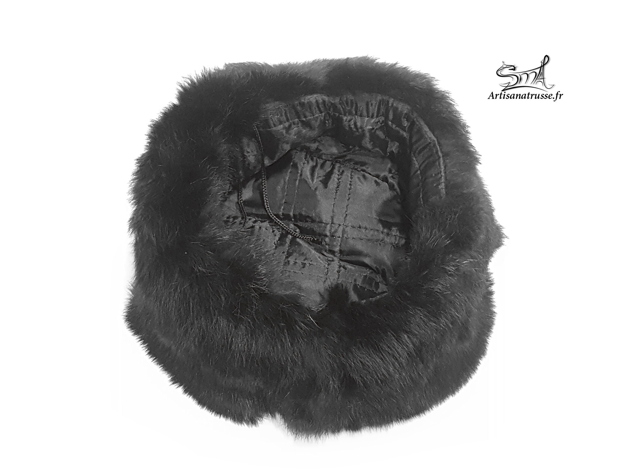 ロシアの冬用ウシャンカ帽、純血種のウサギの毛皮製、ソ連製。ウサギの