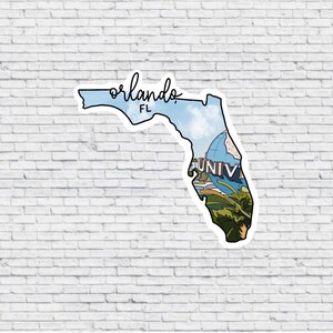 Miami, Florida Design Aufkleber UND Magnet | Vinyl wasserfest Aufkleber | Orland Magnet