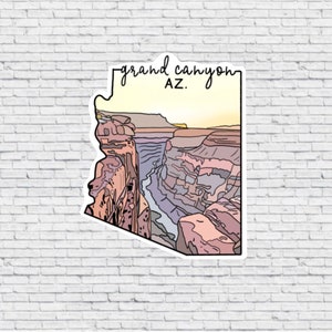 Grand Canyon, Arizona Design Aufkleber UND Magnet | Vinyl wasserfest Aufkleber | Grand Canyon Magnet