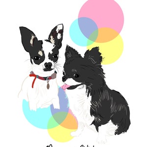 Personalized Pet Portrait  Find line Modern Art Custom Pet Portrait illustration  Dog Portrait Dog Cat modern Art