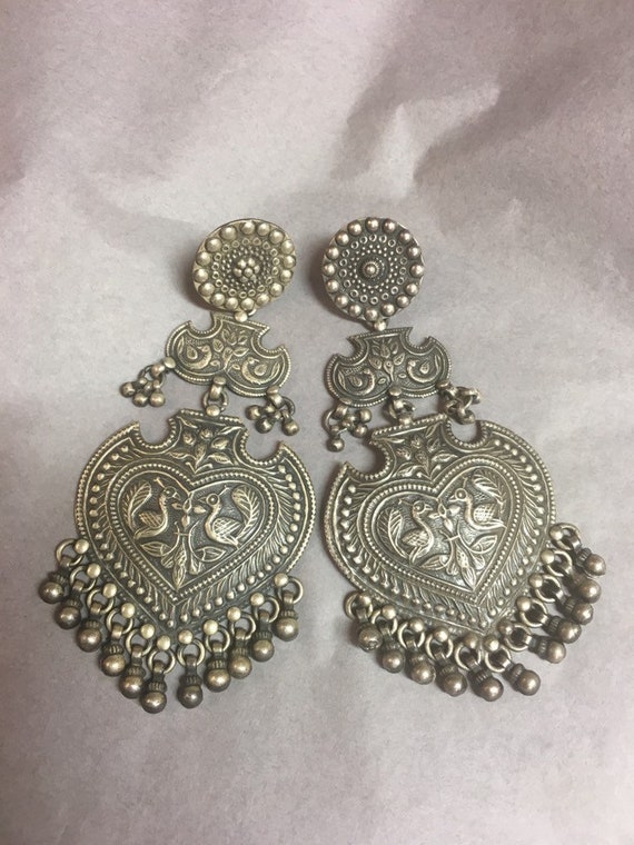 Gauged Vintage Silver Peacocks Reproduction Ethnic