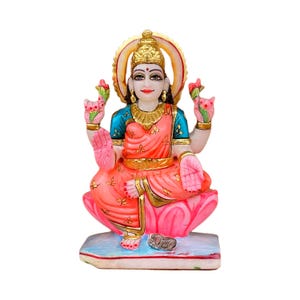 Goddess Lakshmi Devi 7.5&quot;, Shri, Padma, Kamala, Indira, Vishnupriya, Mahalakshmi, Padmavati, Rama, Haripriya