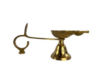 Panchmukhi Diya, A Traditional Brass Five Wick Oil Lamp