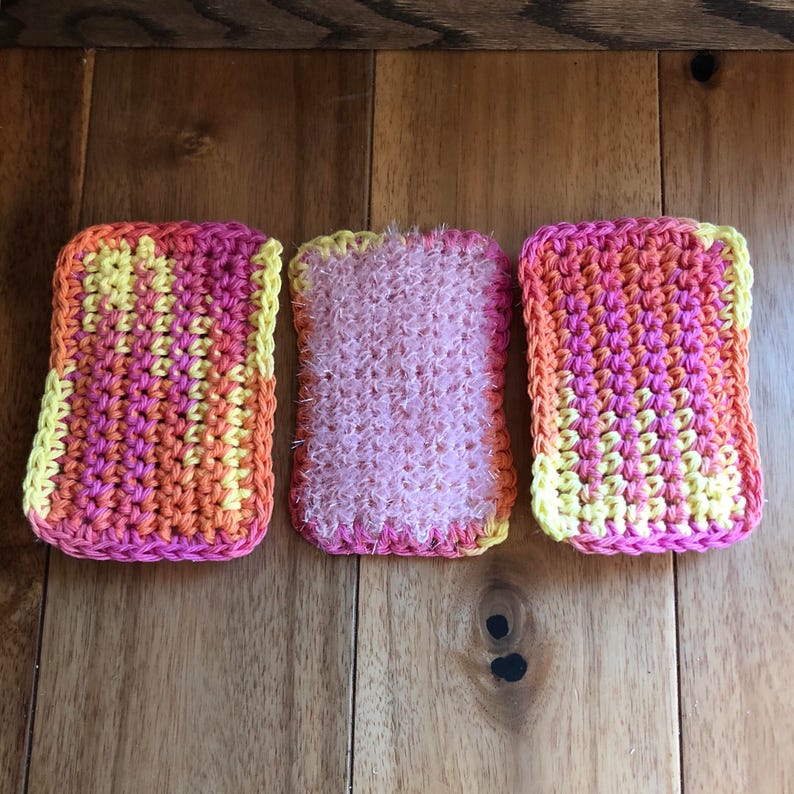 3 eco friendly sponges / reusable / kitchen sponge / unsponge Etsy