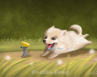 Little Pomeranian “Cookie” by Cecilia Zeng