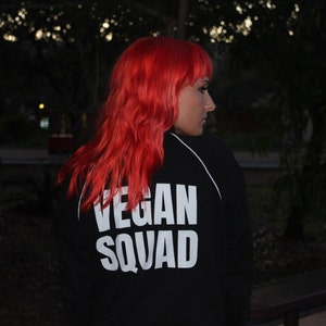 Vegan Squad Cotton Piped Fleece Jacket