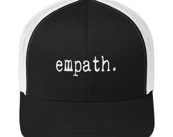 Empath Trucker Snapback, Unisex Cap, Vegan Hat, Vegan Cap, Vegan Snapback