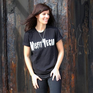 Misfit Vegan Short Sleeve T-shirt, Unisex, Vegan Tee, Vegan Tee Shirt, Vegan Clothing, Vegan Clothes, Vegan Shirt