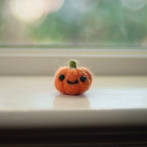 Cute Mini Felted Jack o'Lantern