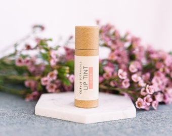 Peach Pink Lip Tint, Organic Shea Butter, Compostable Tube