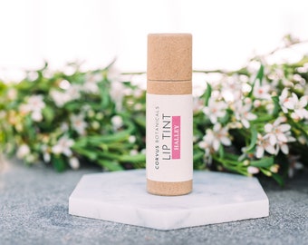 HALLEY Pink Lip Tint, Organic Shea Butter, Compostable Tube