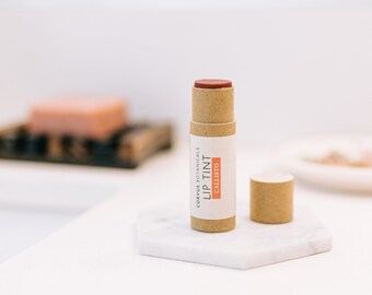 Coral Lip Tint, Organic Shea Butter, Compostable Tube