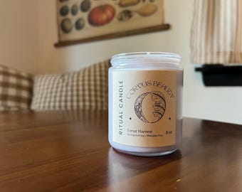 Lunar Harvest Soy Candle: Fall Scented, Eco-Friendly, 9 oz