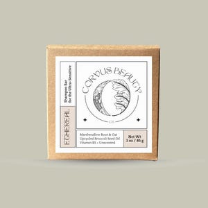 Unscented Shampoo Bar: Marshmallow Root & Oatmeal for Sensitive Scalp