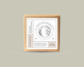 Unscented Shampoo Bar: Marshmallow Root & Oatmeal for Sensitive Scalp