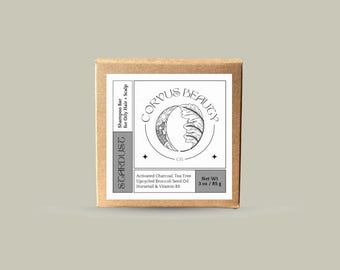 Activated Charcoal Shampoo Bar: Tea Tree Oil, Oily Hair, Vegan