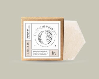 Unscented Conditioner Bar: Marshmallow Root & Oatmeal, Sensitive Scalp - Vegan