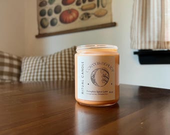 Pumpkin Spice Latte Candle: Natural Soy Wax, Phthalate-Free, 9 oz