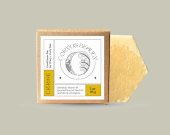 Lavender Lemongrass Conditioner Bar: Curl Enhancing, Plant Based