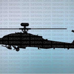 AH64 Apache SVG,DXF, PNG, Eps, Pdf, Digital Download