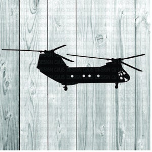 CH 46 Helicopter SVG, DXF, PnG, EpS
