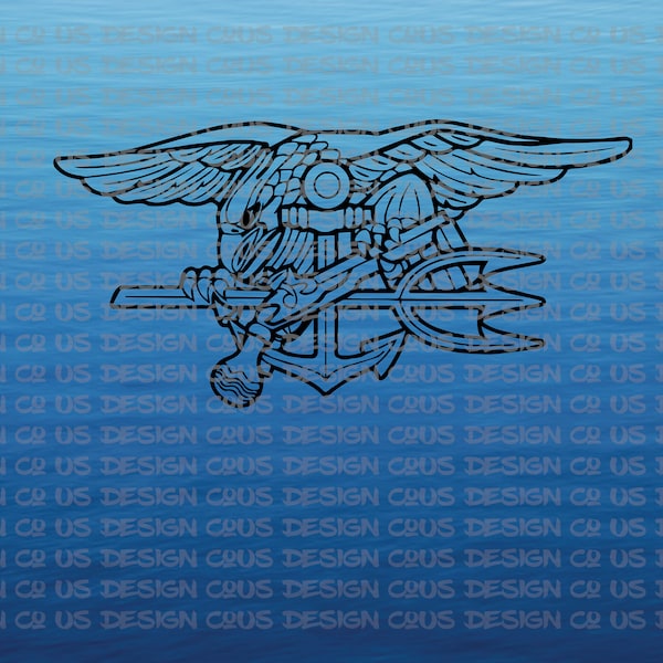 Navy Seal Trident SVG,DXF, PNG, Eps, Pdf, Digital Download