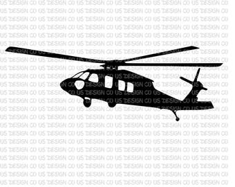 Black Hawk Helicopter SVG File