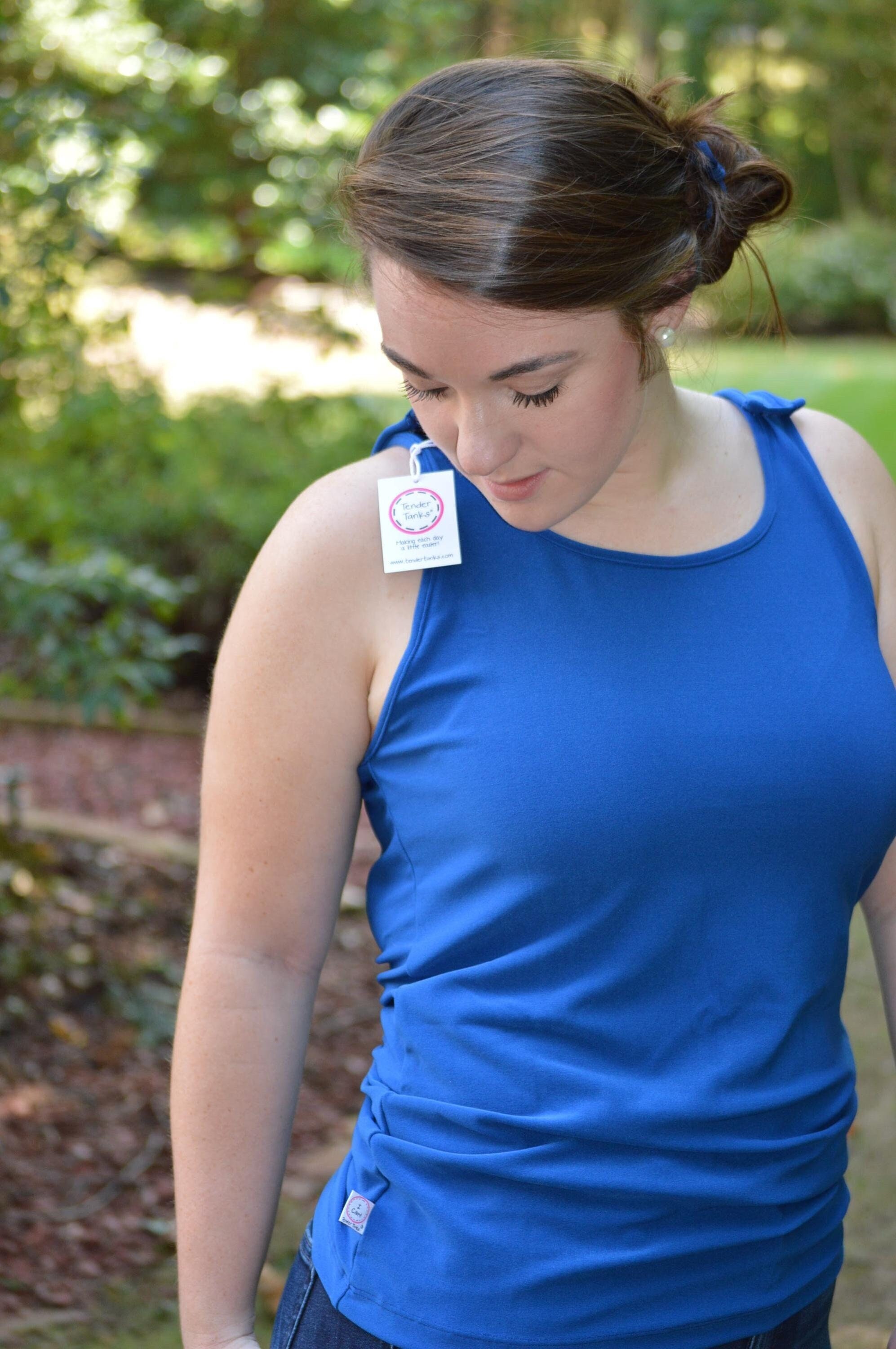 Petite Size Women's Tender Tank Adjustable Top for Post Surgery for Shoulder,Breast,Rotator Cuff,Mastectomy,Lumpectomy,Chemo Access,Nursing