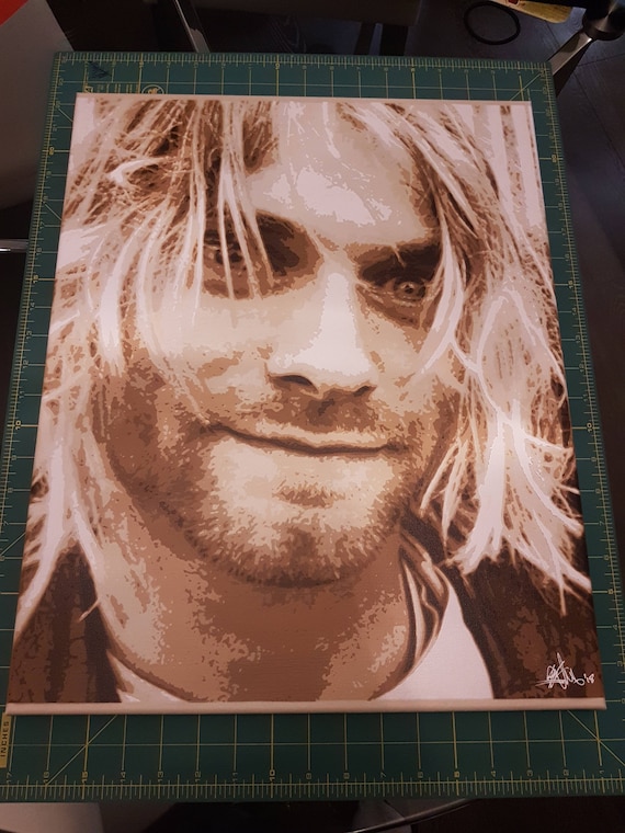 Kurt Cobain Painting Called Face To Face With The Man Who Etsy