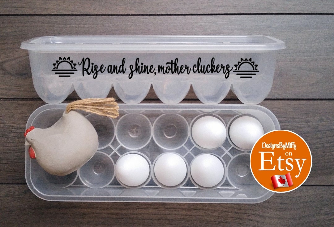 Vinyl Labels for Egg Cartons Funny Egg Sayings Customize Font and Words