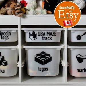 Storage tote or toy bin labels / customizable / you choose font / home organization