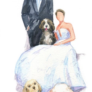 Custom Watercolor Portrait From Photo – Faceless Family Art, Mommy & Me, Pregnancy Painting – Personalized Wall Art Gift