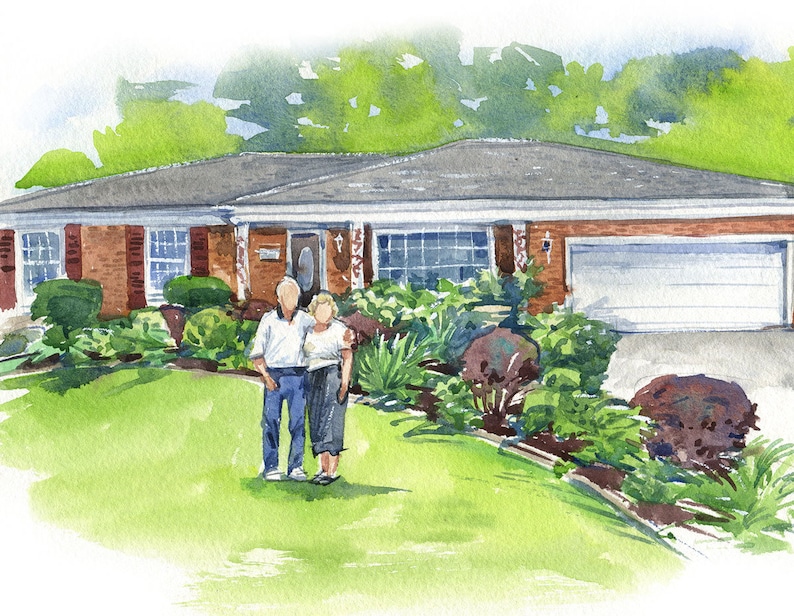 House Portrait With Owners Moving Gift Watercolor House Portrait Realtor Closing Gift Custom Gift image 8