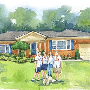 House Portrait With Owners Moving Gift Watercolor House Portrait Realtor Closing Gift Custom Gift image 7