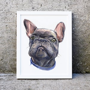 Hand-Crafted Watercolor Dog Portrait / Gift for Mom / Custom Pet Portrait / Personalized Pet Lover Gift / Custom Dog Owner Gift