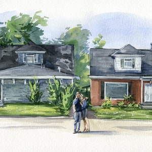 House Portrait With Owners Mother's Day Gift Moving Gift Watercolor House Portrait Realtor Closing Gift Custom Gift image 10