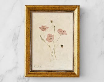 POPPIES Art Print - Unframed Oil Painting Floral Print