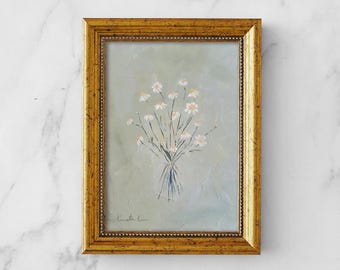 CHAMOMILE Art Print - Unframed Oil Painting Floral Print