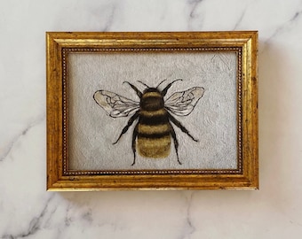 BEE STUDY Art Print - Unframed Oil Painting Print - Still Life Original Art Print - Small Still Life - Honeybee Art - Bee painting - Nature