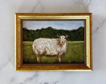 WOOLY Art Print - Unframed Sheep Oil Painting Print