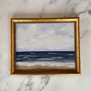 JUST BREATHE Art Print - Unframed Oil Painting Print - Coastal Beach Art - Seascape Painting - Minimalist Ocean Painting - Beach House Art -