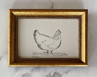 OPHELIA Art Print - Unframed Chicken Ink Sketch
