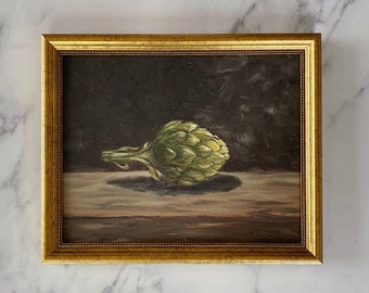 ARTICHOKE Art Print - Unframed Oil Painting Print - Oil Painting Still Life - Artichoke Oil Painting - French Kitchen Art - Restaurant Art