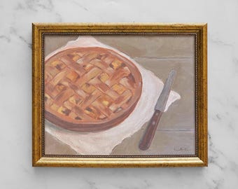 SLICE OF HOME Art Print - Unframed Oil Painting Bakery Print