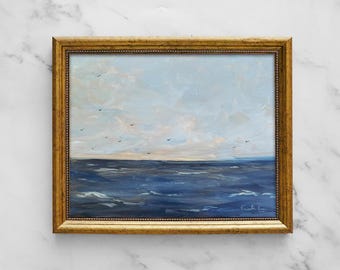 DRIFT Art Print - Unframed Oil Painting Seascape Print