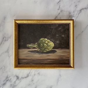 ARTICHOKE Art Print - Unframed Oil Painting Print - Oil Painting Still Life - Artichoke Oil Painting - French Kitchen Art - Restaurant Art